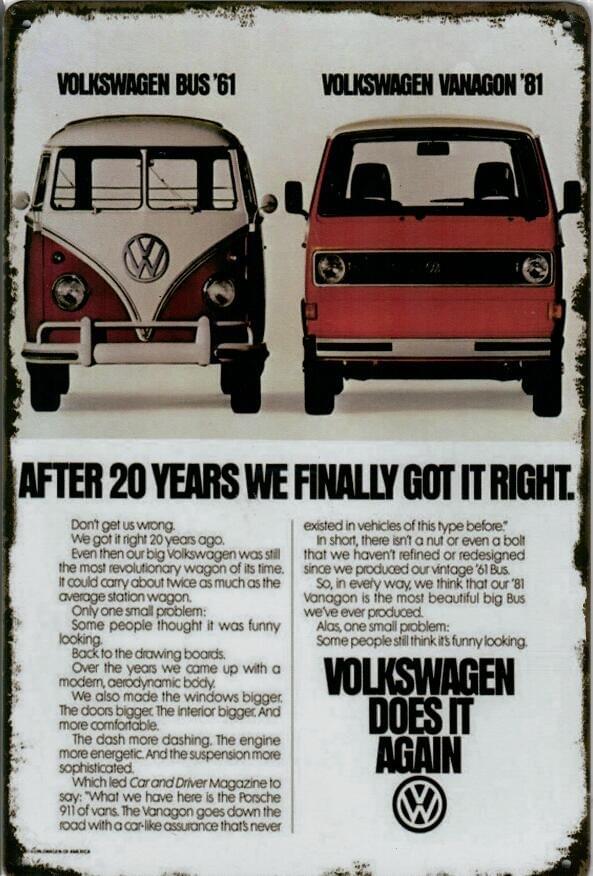 VW Bus 20 Years - Old-Signs.co.uk